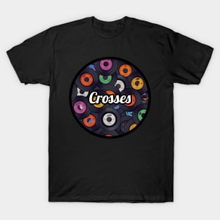 Crosses / Vinyl Records Style T-Shirt